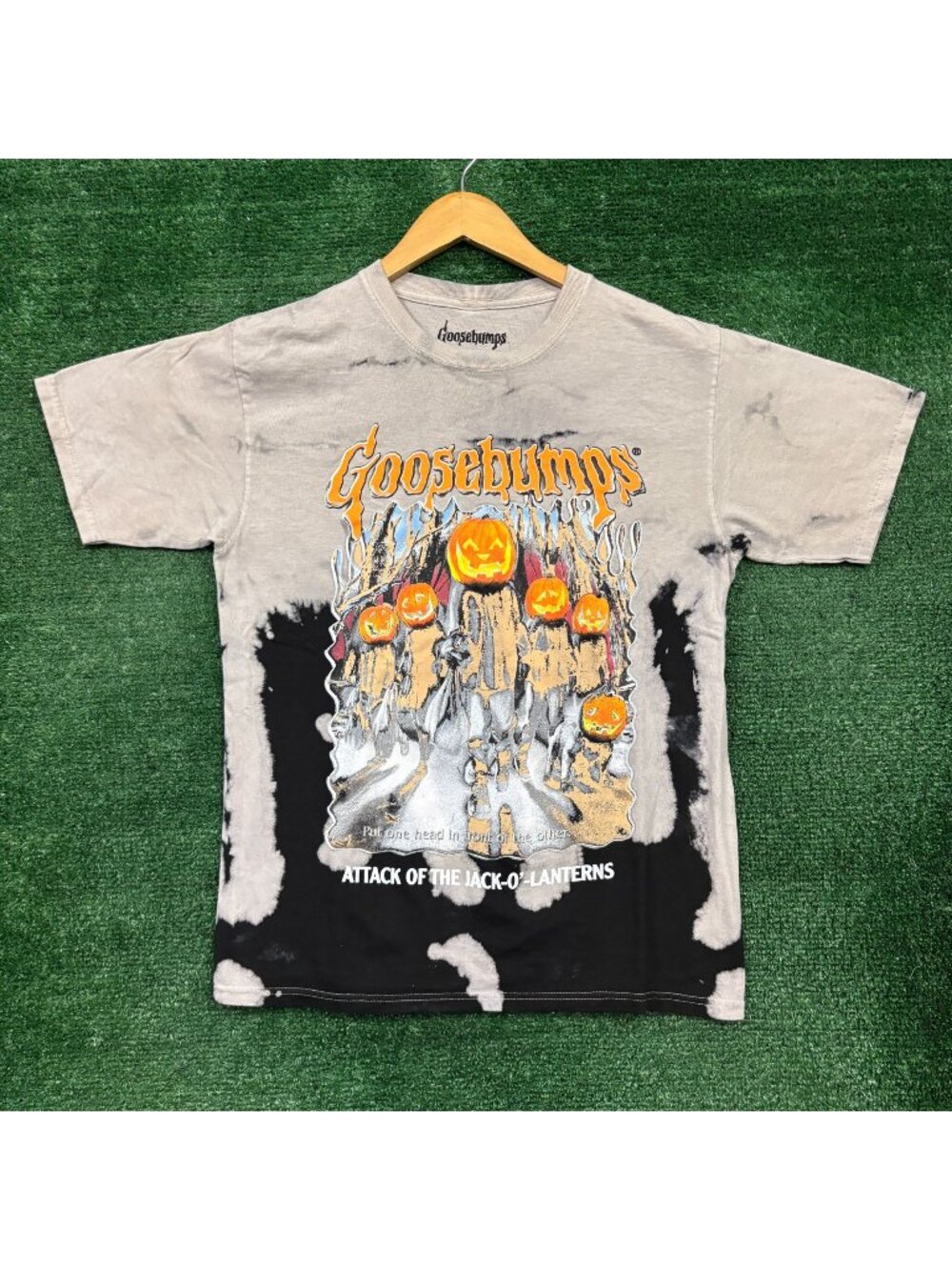 Goosebumps Attack of The Jack-O-Lanterns Acid Wash T-Shirt Size S/M